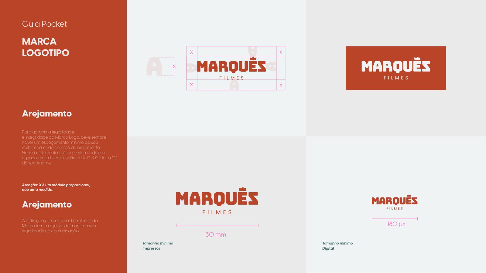 Logotipo — arejamento e tamanho mínimo